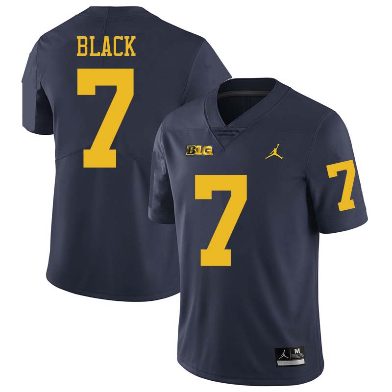 Jordan Brand Men #7 Tarik Black Michigan Wolverines College Football Jerseys Sale-Navy